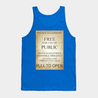 Police Public Call Box Tank Top